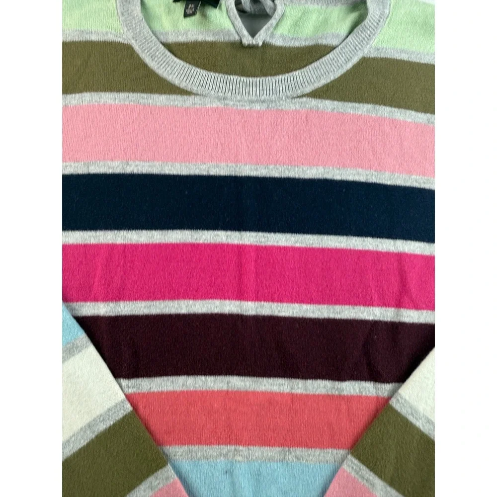 Talbots Striped Sweater Colorful Knit Long‎ Sleeve Crew Neck Classic Womens